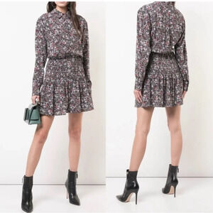 Veronica Beard Rory Stretch Silk Shirtdress